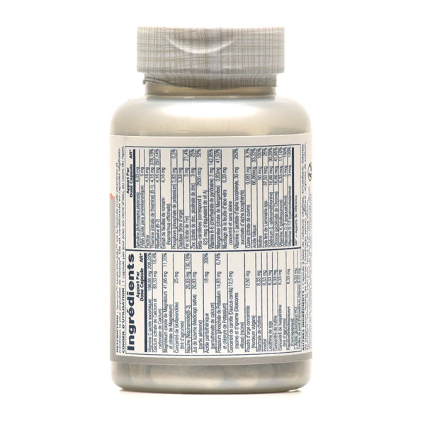 Dos du flacon Solaray Spectro montrant la liste des ingrédients et valeurs nutritionnelles.