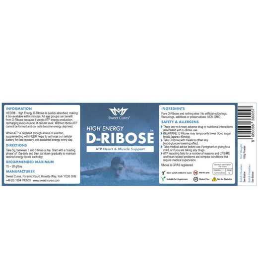 High Energy D-Ribose 100 g Poudre