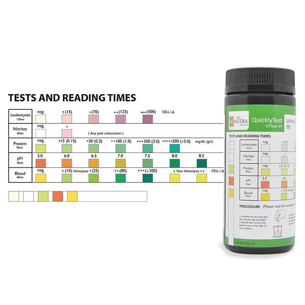Bandelettes test urinaire SC Nutra resultats