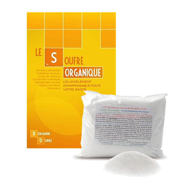 Lot 1 x soufre organique 450 g + Livre le Soufre Organique 150 pages