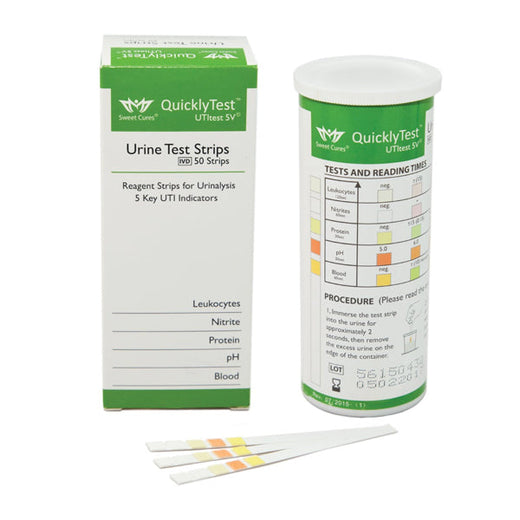 50 Bandelettes réactives pour analyse d'urine Mission 5 paramètres  GLU/KET/SNG/pH/PRO